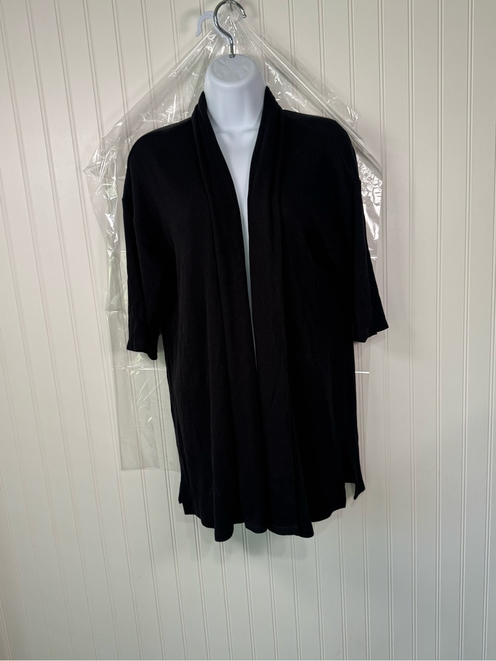 Eileen Fisher Black Open-Front Women's Cardigan